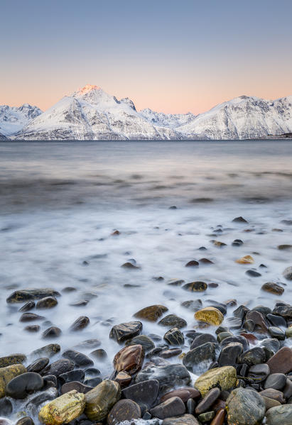 Beach of colored stones,Kåfjord,Troms,Norway,Europe