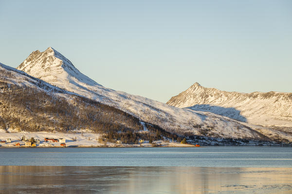 Winter sunset in Senja,Norway,Europe