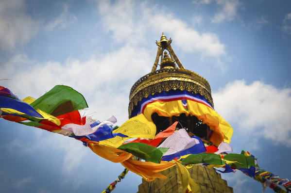 Prayer flags in Bouddhanath,Kathmandu, Nepal,Asia