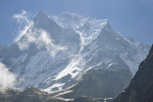 Mount Machapuchare viewed from Machapuchare Base Camp,Annapurna region,Nepal, Asia