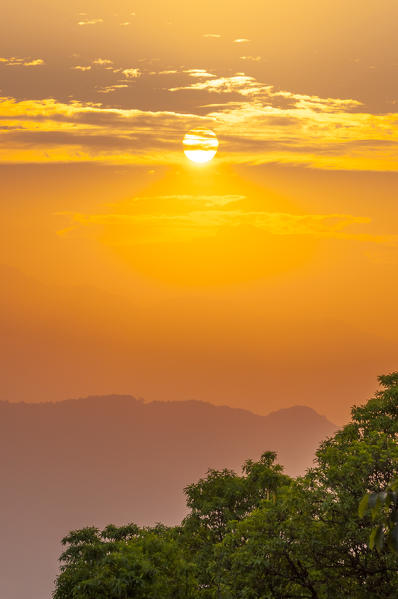 Sunrise from the village of Pothana,Annapurna region,Nepal, Asia