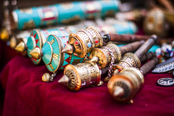 Souvenir stall found during trekking,Annapurna region,Nepal, Asia