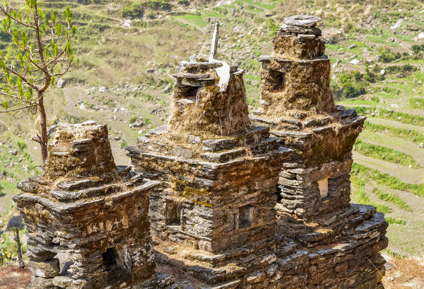 Ancient stupa in Rasuwa district, Bagmati region,Nepal,Asia