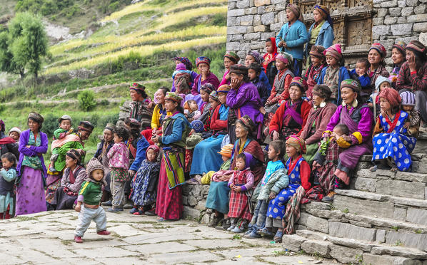 Village festival in Gatlang,Rasuwa district, Bagmati region,Nepal,Asia