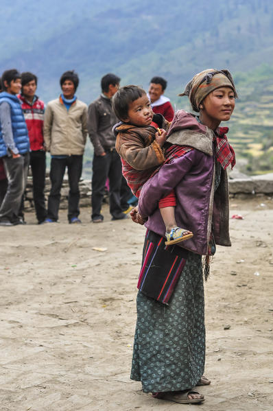 I'll take you,Gatlang village,Rasuwa district, Bagmati region,Nepal,Asia