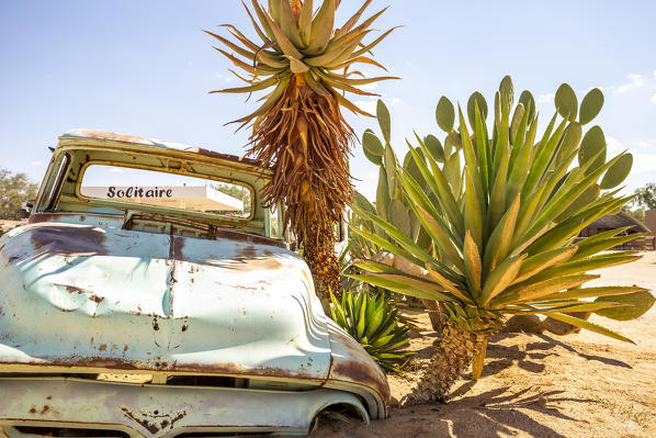 Abandoned car in Solitaire,Khomas region,Namibia,Africa