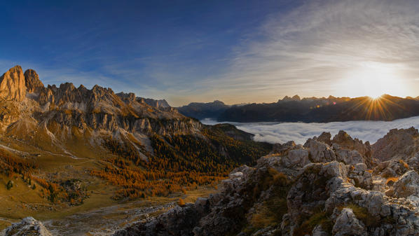 Europe,Italy,Dolomites,Trentino,Fassa valley.
Catinaccio Roda di Vael