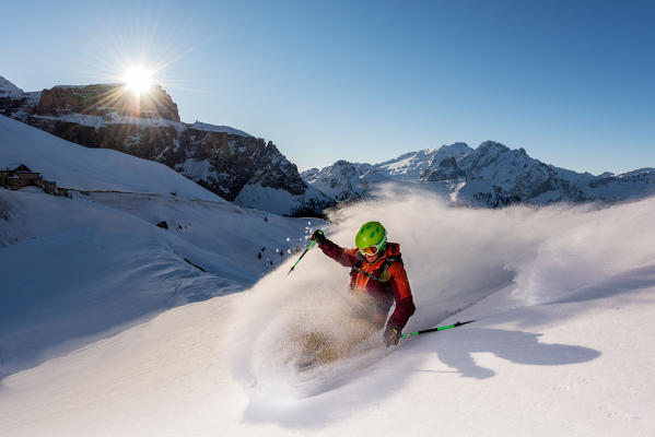 Europe,Italy,Trentino,Dolomites,Fassa Valley,Sella Pass.
Freestyle