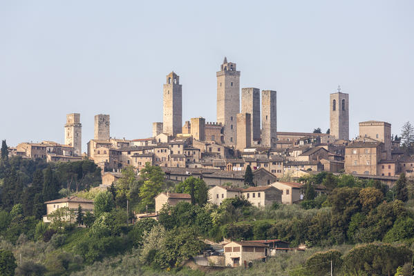View of the town of San Gimignano. Siena district, Tuscany, Italy.