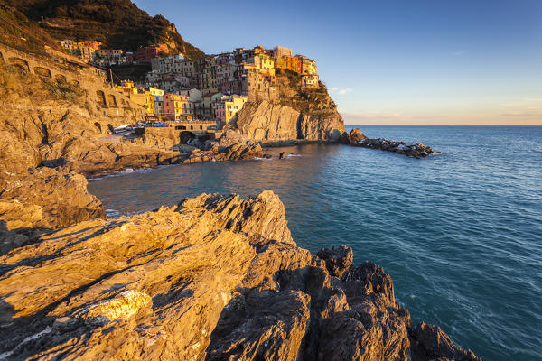 Village of Manarola, Cinque Terre, Riviera di Levante, Liguria, Italy