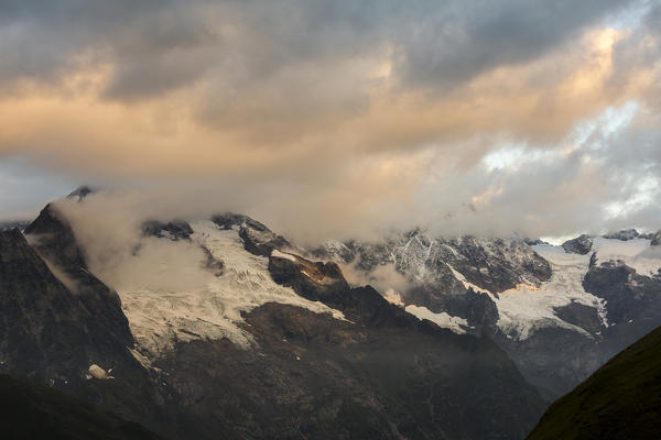 Mont Dolent and Aiguille de Triolet, Mont Blanc massif, Switzerland