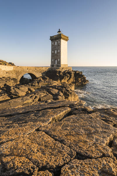 Kermorvan lighthouse. Le Conquet, Finistère, Brittany, France.