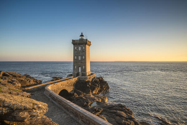 Kermorvan lighthouse. Le Conquet, Finistère, Brittany, France.