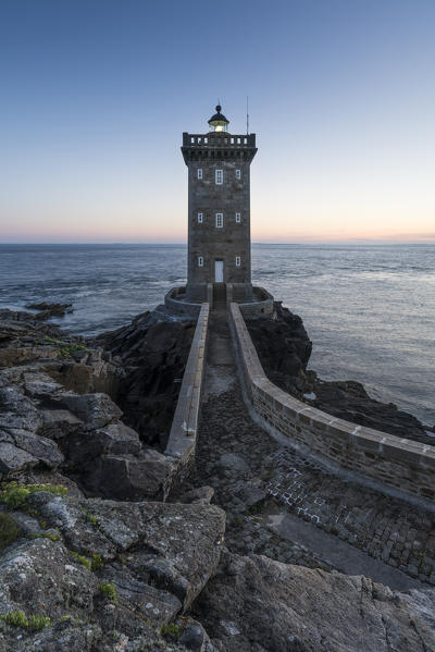 Kermorvan lighthouse. Le Conquet, Finistère, Brittany, France.