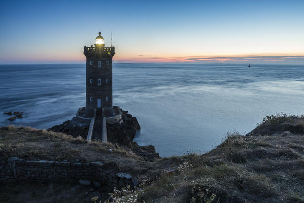 Kermorvan lighthouse. Le Conquet, Finistère, Brittany, France.