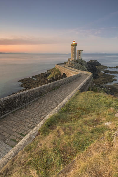 Petit Minou lightouse at sunrise. Plouzané, Finistère, Brittany, France.