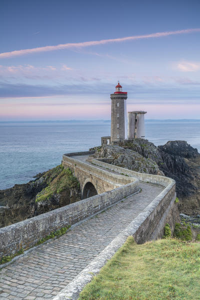 Petit Minou lightouse at sunrise. Plouzané, Finistère, Brittany, France.