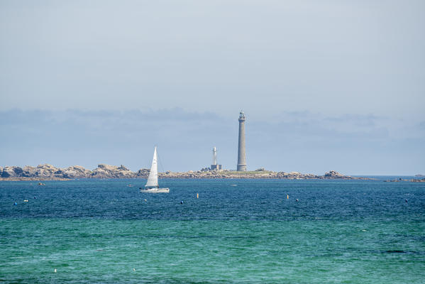 Ile Vierge lighthouse. Plouguerneau, Finistère, Brittany, France.