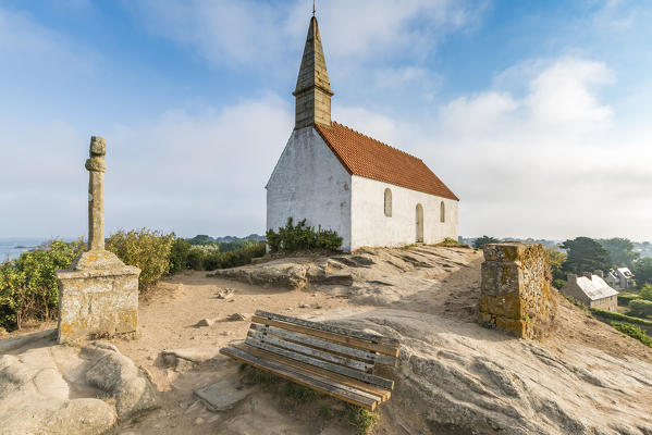 Saint-Michel chapel. Bréhat island, Côtes-d'Armor, Brittany, France.