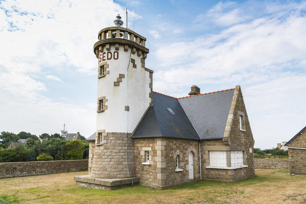 Rosédo lighthouse. Bréhat island, Côtes-d'Armor, Brittany, France.
