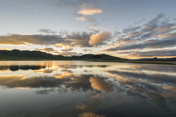 Sunrise at White Lake. Tariat district, North Hangay province, Mongolia.