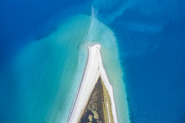 Aerial view of a peninsula of Hovsgol Lake. Hovsgol province, Mongolia.