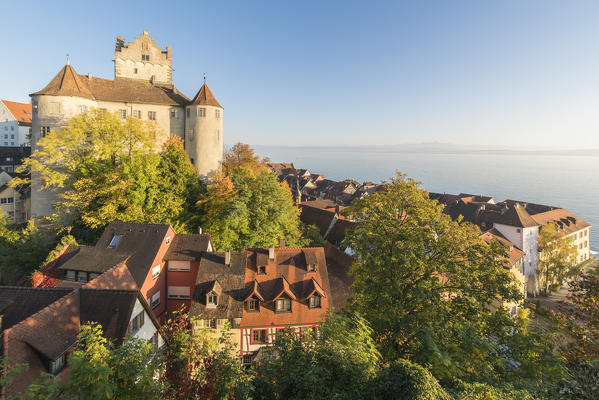 Old Castle from an elevetad point of view. Meersburg, Baden-Württemberg, Germany.