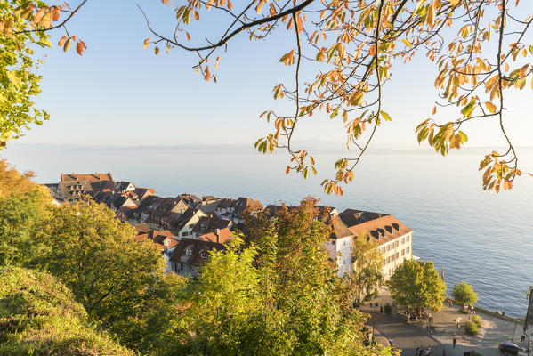 Lower town from an elevated point of view. Meersburg, Baden-Württemberg, Germany.