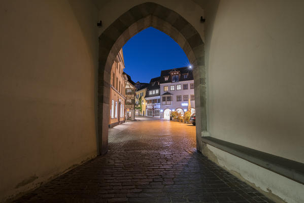 Gallery in the Upper Town. Meersburg, Baden-Württemberg, Germany.
