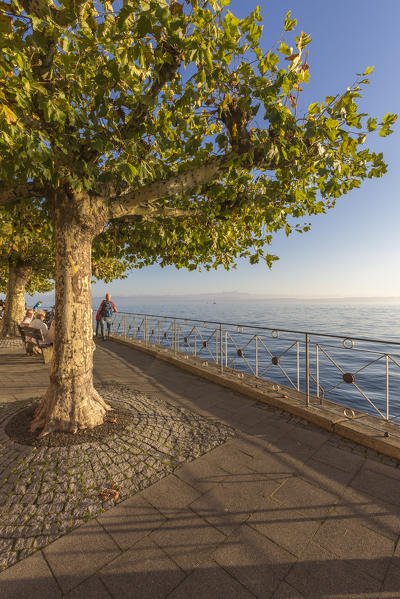 Promenade on Lake Constance. Meersburg, Baden-Württemberg, Germany.