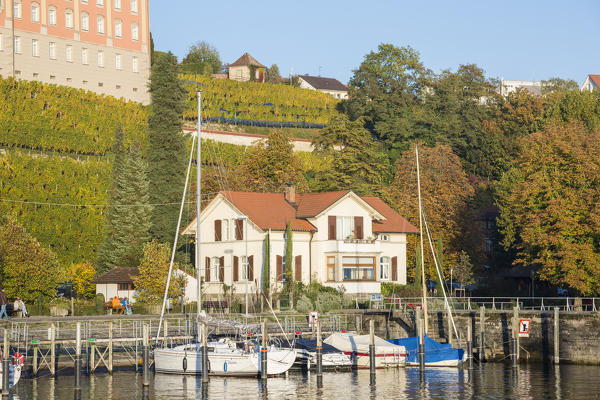 Little harbour on Lake Constance. Meersburg, Baden-Württemberg, Germany.