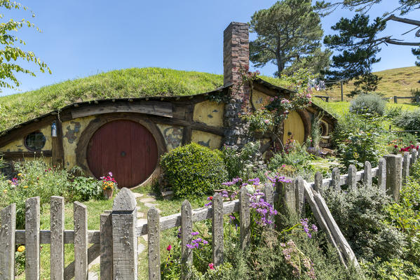 Samwise Gamgee's house. Hobbiton Movie Set, Matamata, Waikato region, North Island, New Zealand.
