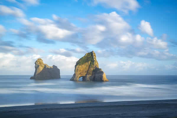 Archway Islands. Wharariki beach, Puponga, Tasman district, South Island, New Zealand.