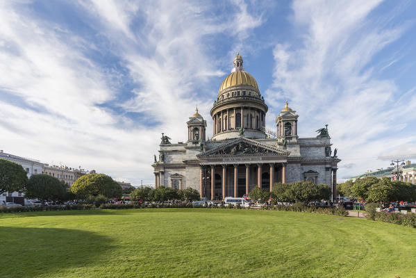 Saint Isaac's Cathedral and square. Saint Petersburg, Russia.