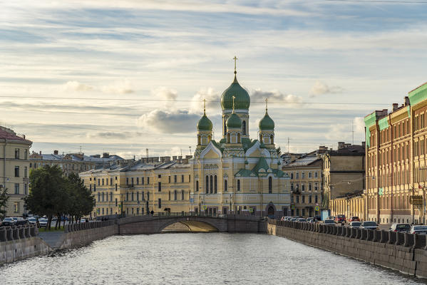 The Estonian Orthodox Holy Church of Saint Isidore on Griboyedov Canal. Saint Petersburg, Russia.