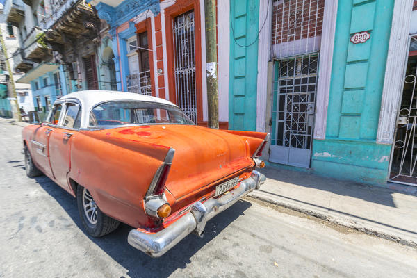 Classic American car in old Havana, Havana Province, Cuba