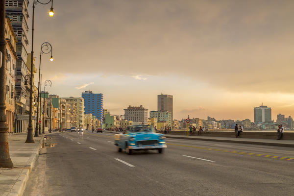 Classic American car in old Havana, Havana Province, Cuba