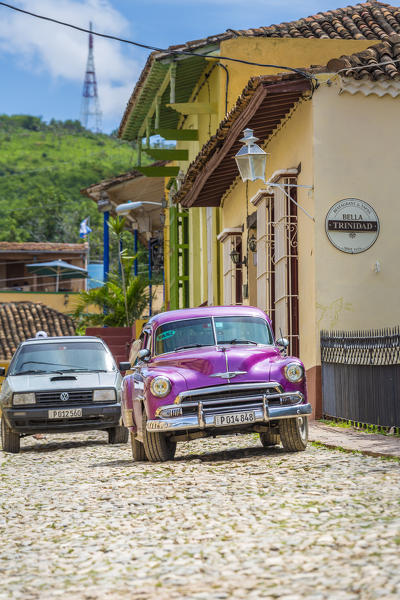 Classic American vintage car in Trinidad,  Trinidad and Sancti Spiritus Province, Cuba