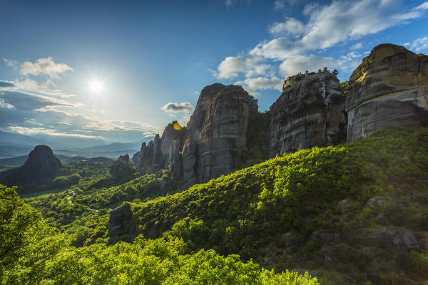 Rock boulders in Meteora near Kalambaka, Thessaly, Greece