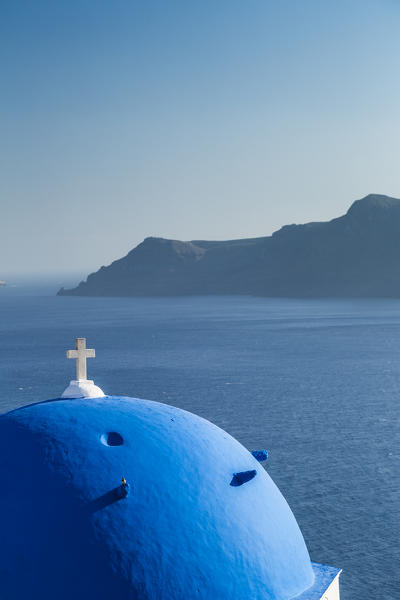 Typical buildings and churches in Oia, Santorini, Cyclades Islands, Greece