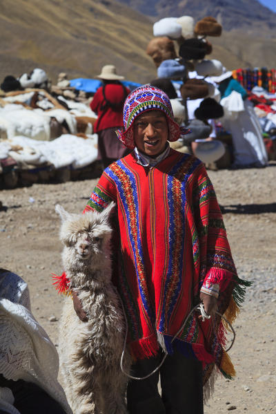 Andean landscape on the way from Cuzco tu Puno, Peru, South America