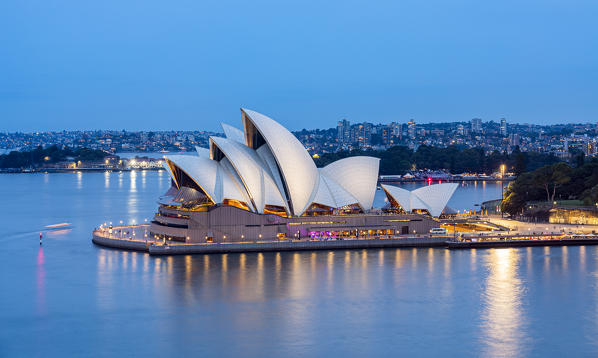 Sydney Opera House at dusk, Sydney, New South Wales, Australia