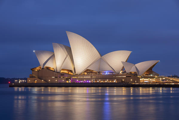Sydney Opera House at dusk, Sydney, New South Wales, Australia