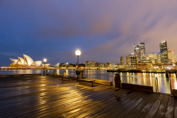 Sydney Opera House at dusk, Sydney, New South Wales, Australia