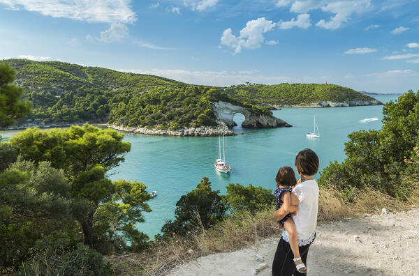 Cala San Felice Bay in Vieste, Gargano, Foggia district, Apulia, Italy (MR)