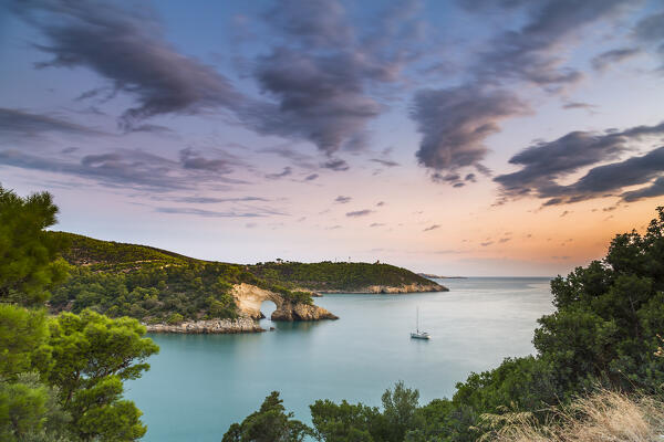 Cala San Felice Bay in Vieste, Gargano, Foggia district, Apulia, Italy