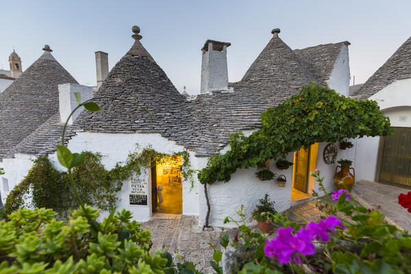 Trulli (typical houses) in Alberobello, Itria Valley, Bari district, Apulia, Italy
