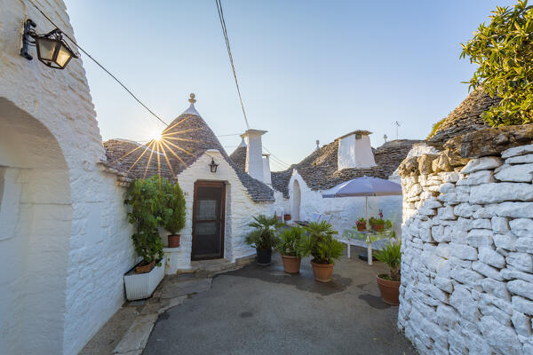 Trulli (typical houses) in Alberobello, Itria Valley, Bari district, Apulia, Italy