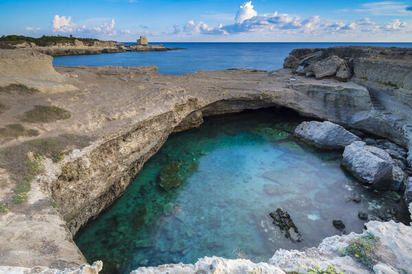 Poetry Cave in Roca Vecchia, Lecce district, Apulia, Italy