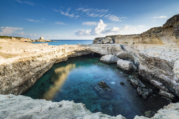Poetry Cave in Roca Vecchia, Lecce district, Apulia, Italy